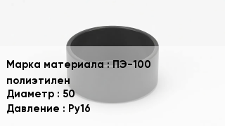 Заглушка полиэтиленовая ПЭ-100 полиэтилен D=50 Ру16